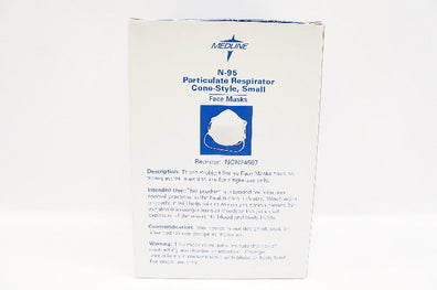 Medline NON24507 N95 Particulate Respirator Masks Cone-Style Small - Box of 20